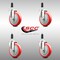 Service Caster 5 Inch 316SS Red Polyurethane Swivel 1 Inch Expanding Stem Caster Set SCC SCC-SS316EX20S514-PPUB-RED-1-4 - alternate 4